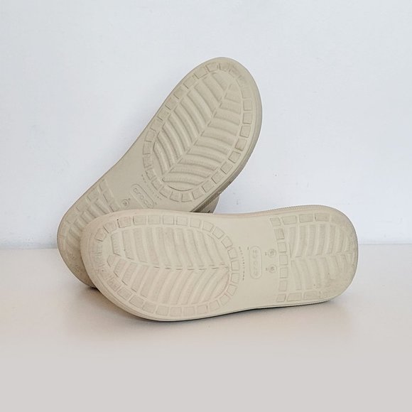 Crocs Iconic Off-White Crush Boot - Size Women 12 - Picture 5 of 9